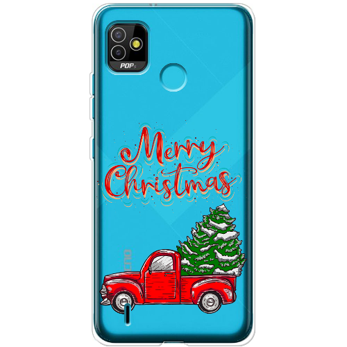 Чехол BoxFace Tecno Pop 5 Holiday Car Merry Christmas 