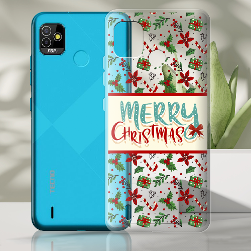 Чехол BoxFace Tecno Pop 5 Vintage Christmas Congratulation 