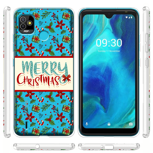 Чехол BoxFace Tecno Pop 5 Vintage Christmas Congratulation 