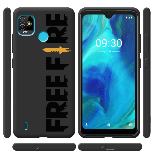 Чехол BoxFace Tecno Pop 5 Черный Free Fire 