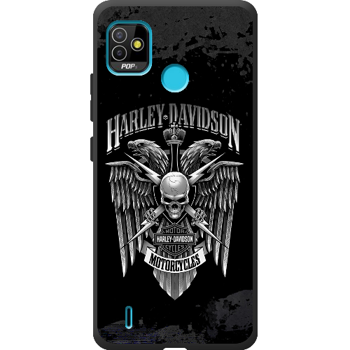 Чехол BoxFace Tecno Pop 5 Harley Davidson skull and eagles 