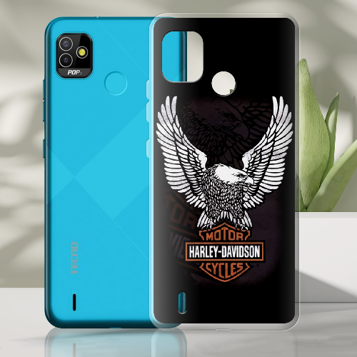 Чехол BoxFace Tecno Pop 5 Harley Davidson and eagle 