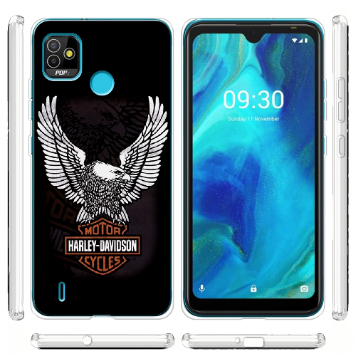 Чехол BoxFace Tecno Pop 5 Harley Davidson and eagle 