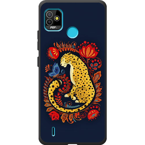 Чехол BoxFace Tecno Pop 5 Petrykivka Leopard 