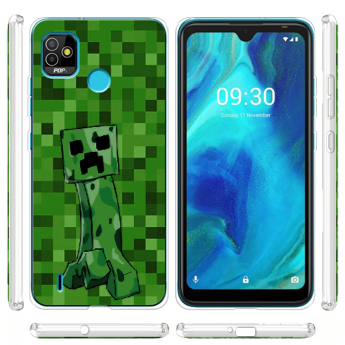 Чехол BoxFace Tecno Pop 5 Minecraft Creeper 