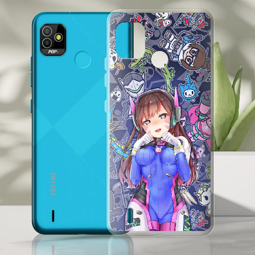 Чехол BoxFace Tecno Pop 5 Overwatch D.VA 