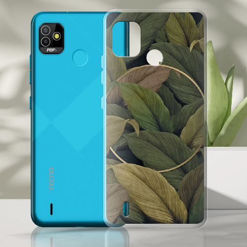 Чехол BoxFace Tecno Pop 5 Green Leaf 