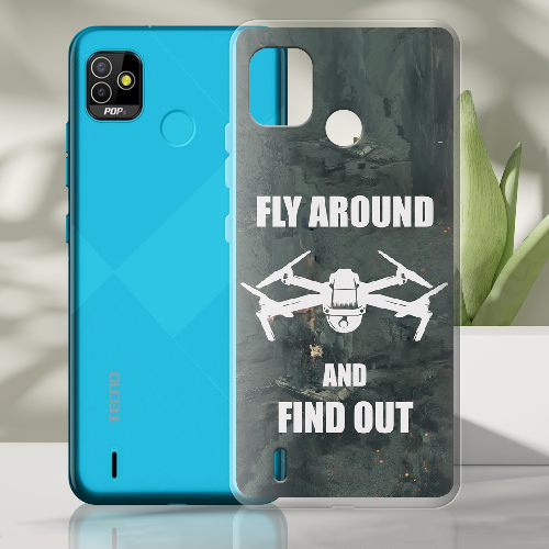 Чехол BoxFace Tecno Pop 5 Дрон Fly Around 