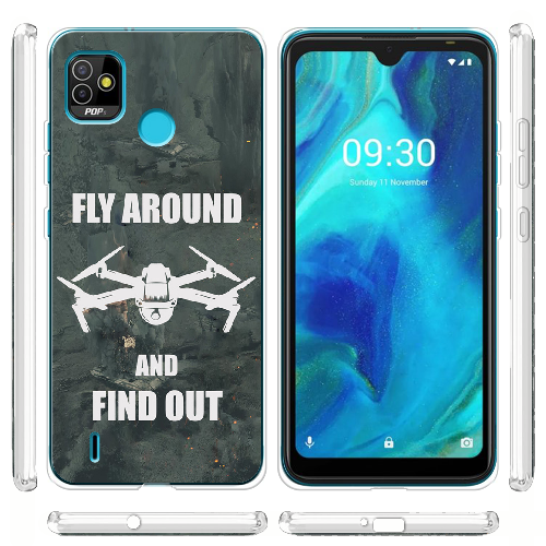 Чехол BoxFace Tecno Pop 5 Дрон Fly Around 