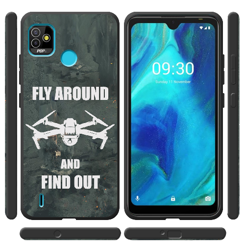 Чехол BoxFace Tecno Pop 5 Дрон Fly Around 