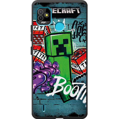 Чехол BoxFace Tecno Pop 5 Minecraft Graffiti 