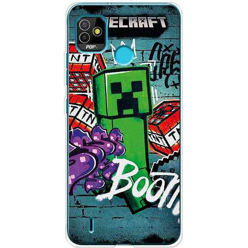 Чехол BoxFace Tecno Pop 5 Minecraft Graffiti 