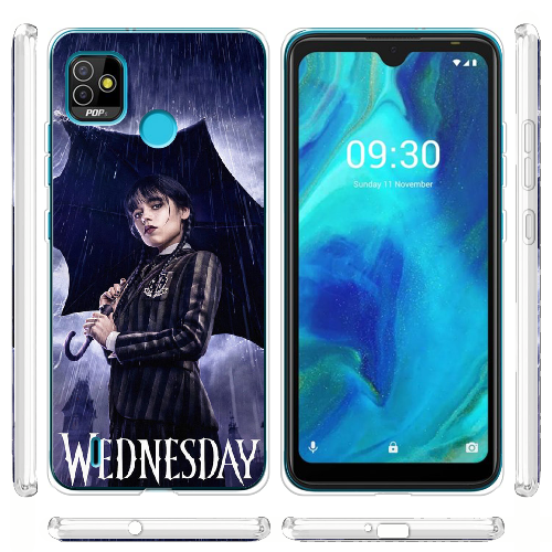 Чехол BoxFace Tecno Pop 5 Wednesday Addams 