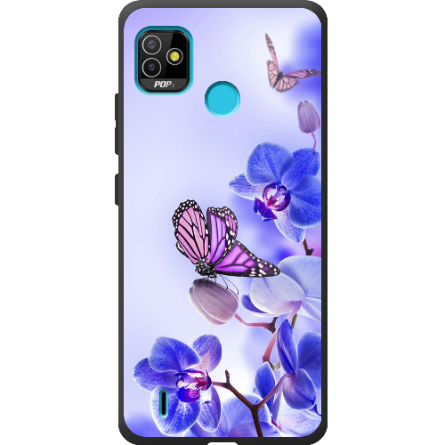 Чехол BoxFace Tecno Pop 5 Orchids and Butterflies 