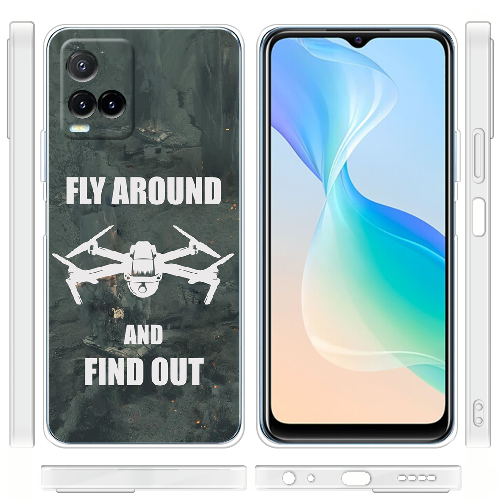 Чехол BoxFace Vivo Y33s Дрон Fly Around