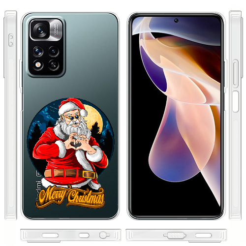 Чехол BoxFace Xiaomi Redmi Note 11 Pro Plus 5G Cool Santa and heart