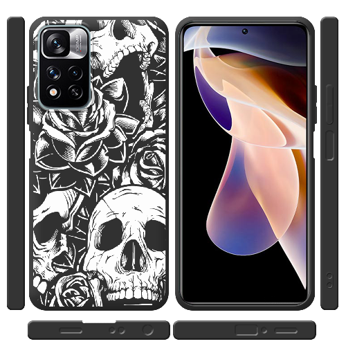 Чехол BoxFace Xiaomi Redmi Note 11 Pro Plus 5G Skull and Roses