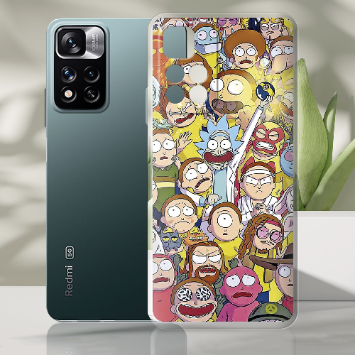Чехол BoxFace Xiaomi Redmi Note 11 Pro Plus 5G Rick and Morty все герои