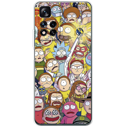 Чехол BoxFace Xiaomi Redmi Note 11 Pro Plus 5G Rick and Morty все герои