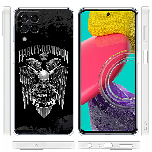 Чехол BoxFace Samsung Galaxy M53 5G (M536) Harley Davidson skull and eagles