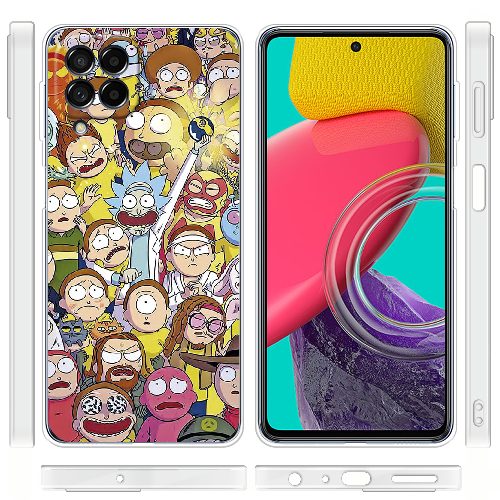 Чехол BoxFace Samsung Galaxy M53 5G (M536) Rick and Morty все герои