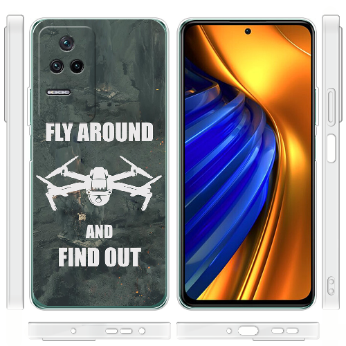 Чехол BoxFace Xiaomi Poco F4 Дрон Fly Around