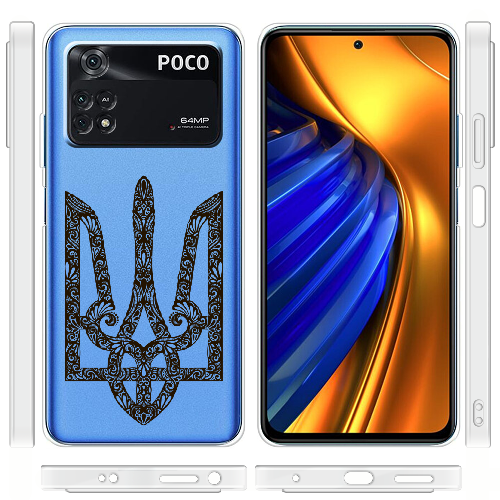 Чехол BoxFace Poco M4 Pro 4G Ukrainian Black Trident