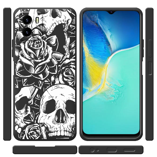 Чехол BoxFace Vivo Y15s Skull and Roses