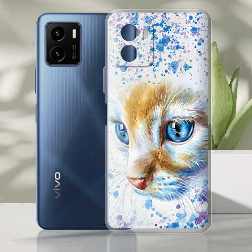 Чехол BoxFace Vivo Y15s Голубоглазый Кот