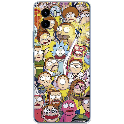 Чехол BoxFace Vivo Y15s Rick and Morty все герои