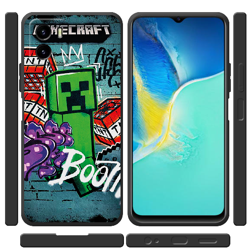 Чехол BoxFace Vivo Y15s Minecraft Graffiti