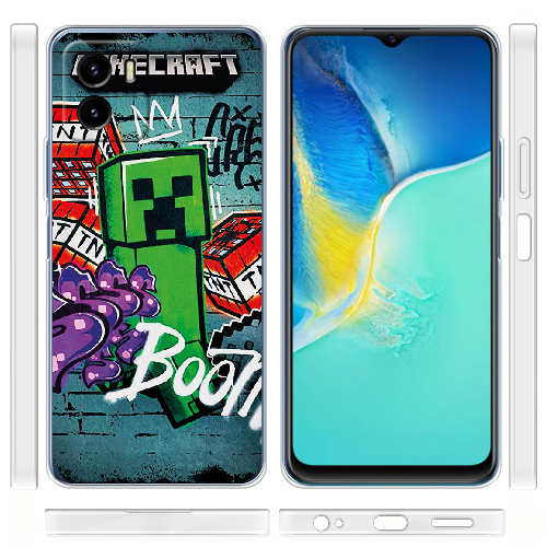 Чехол BoxFace Vivo Y15s Minecraft Graffiti