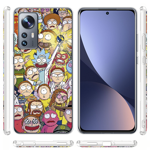 Чехол BoxFace Xiaomi 12 / 12X Rick and Morty все герои