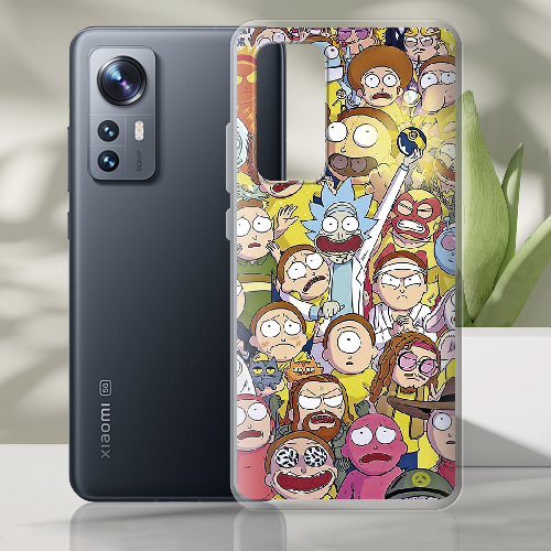 Чехол BoxFace Xiaomi 12 / 12X Rick and Morty все герои