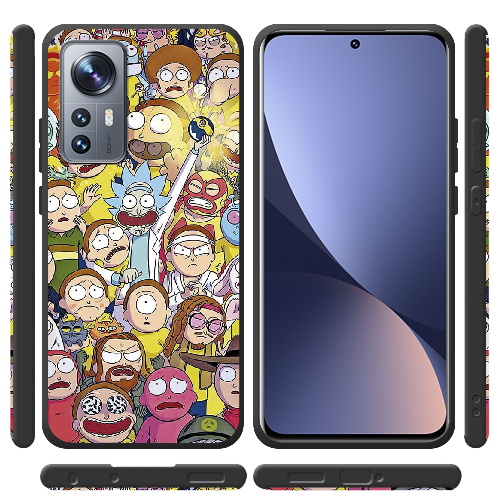 Чехол BoxFace Xiaomi 12 / 12X Rick and Morty все герои