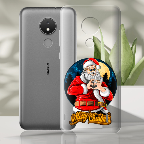 Чехол BoxFace Nokia C21 Cool Santa and heart