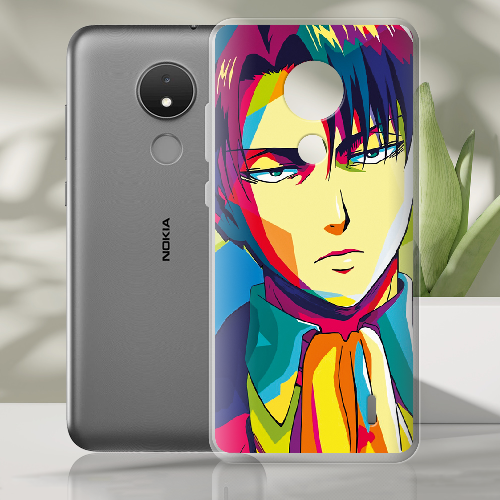 Чехол BoxFace Nokia C21 Attack on titan Levi Anime Pop