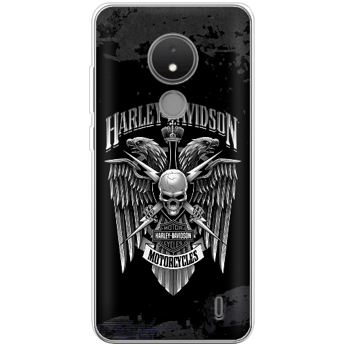 Чехол BoxFace Nokia C21 Harley Davidson skull and eagles