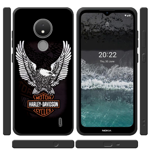 Чехол BoxFace Nokia C21 Harley Davidson and eagle