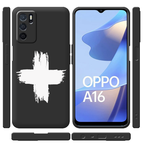 Чехол BoxFace Oppo A16 Білий хрест ЗСУ