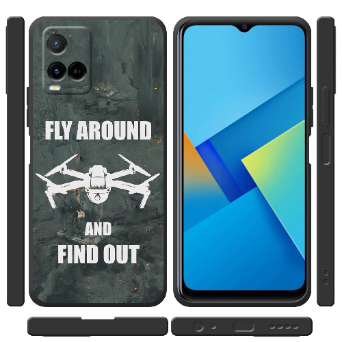 Чехол BoxFace Vivo Y21 Дрон Fly Around