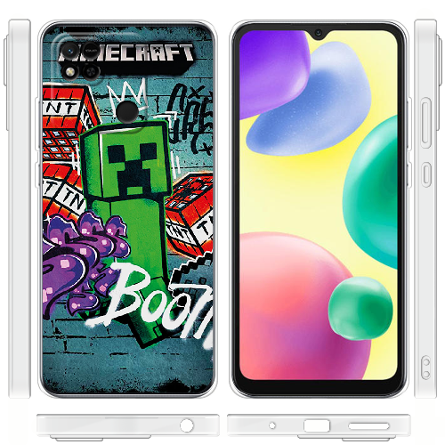 Чехол BoxFace Xiaomi Redmi 10A Minecraft Graffiti