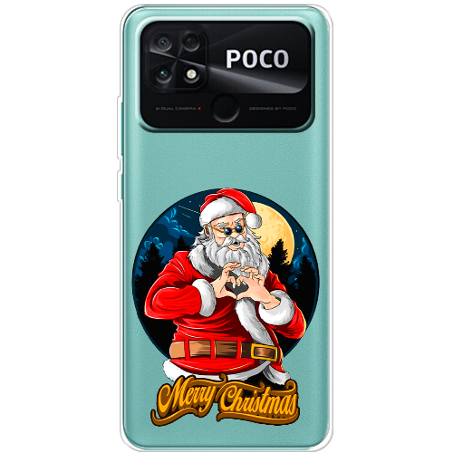 Чехол BoxFace Poco C40 Cool Santa and heart