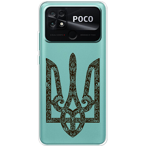 Чехол BoxFace Poco C40 Ukrainian Black Trident