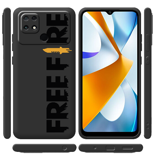 Чехол BoxFace Poco C40 Черный Free Fire