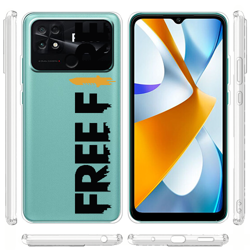 Чехол BoxFace Poco C40 Черный Free Fire