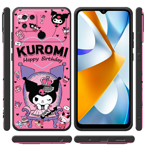 Чехол BoxFace Poco C40 День народження Kuromi