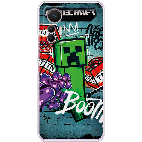 Чехол BoxFace Xiaomi 12 Lite Minecraft Graffiti