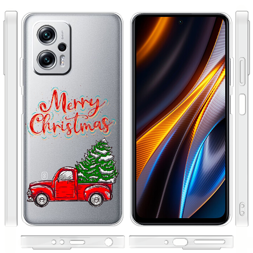 Чехол BoxFace Poco X4 GT Holiday Car Merry Christmas