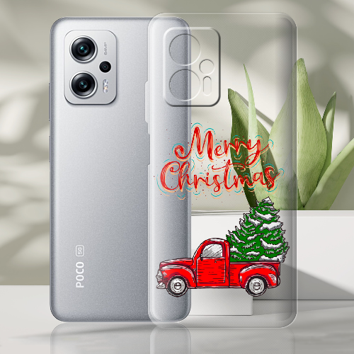 Чехол BoxFace Poco X4 GT Holiday Car Merry Christmas